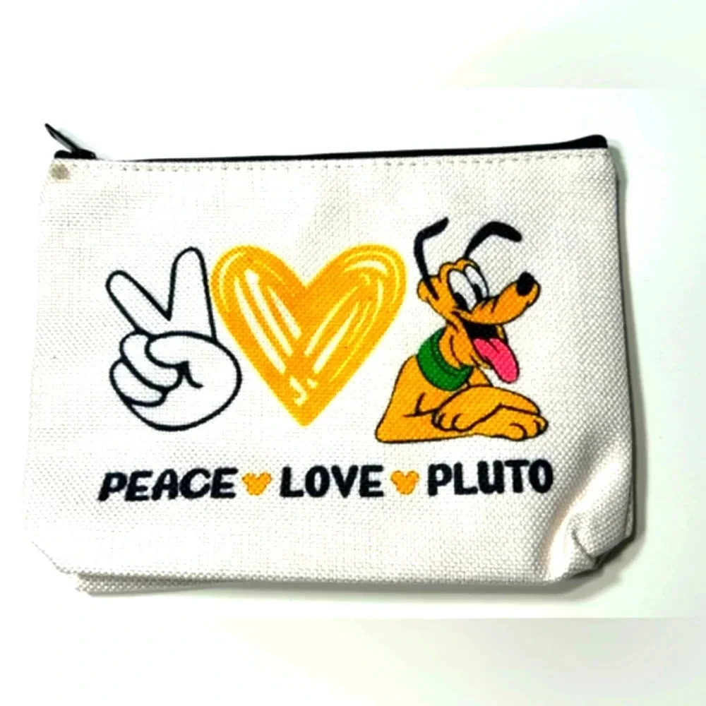 Peace Love  Pluto/Cosmetics Bag ✌️💛🐕‍🦺 Free w/Purchase - Picture 5 of 5